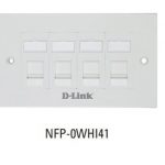 D-Link Quad Ports Faceplate Accepts Four Keystone Jack with Shutter & ID Plate- 146*86 mm - White Color (NFP-0WHI41)