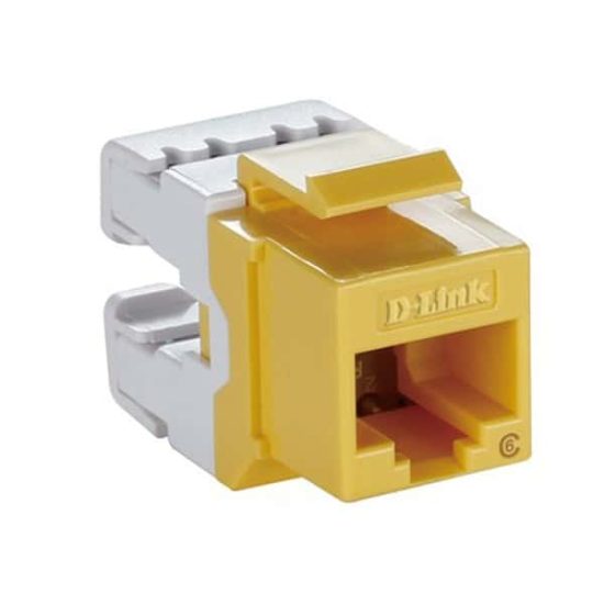 D-Link Cat6 UTP Keystone Jack - Yellow Color (NKJ-C6YEL1B21)
