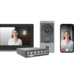 Uniview Villa Door Station Video Intercom Kit with Indoor Station and PoE (KIT/201S/372S/NSW2020)