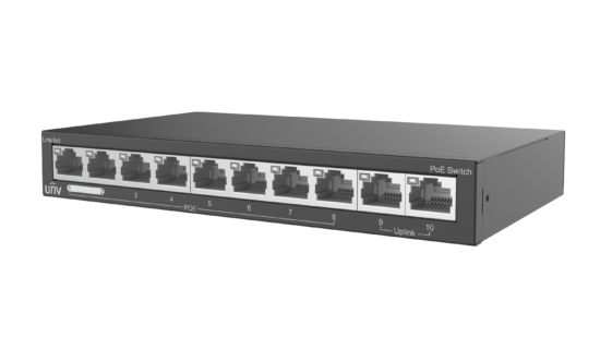 Uniview 8 Channel PoE+ Switch Unmanaged Surveillance (Extend) Mode and Two Uplink Ports (NSW2020-10T-POE-IN) - Image 3