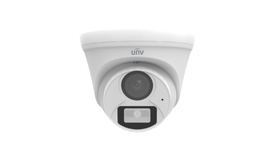 Uniview 2MP ColorHunter Fixed Turret Dome Analog Camera with Built-in Mic - 2.8mm (UAC-T112-AF28-W)